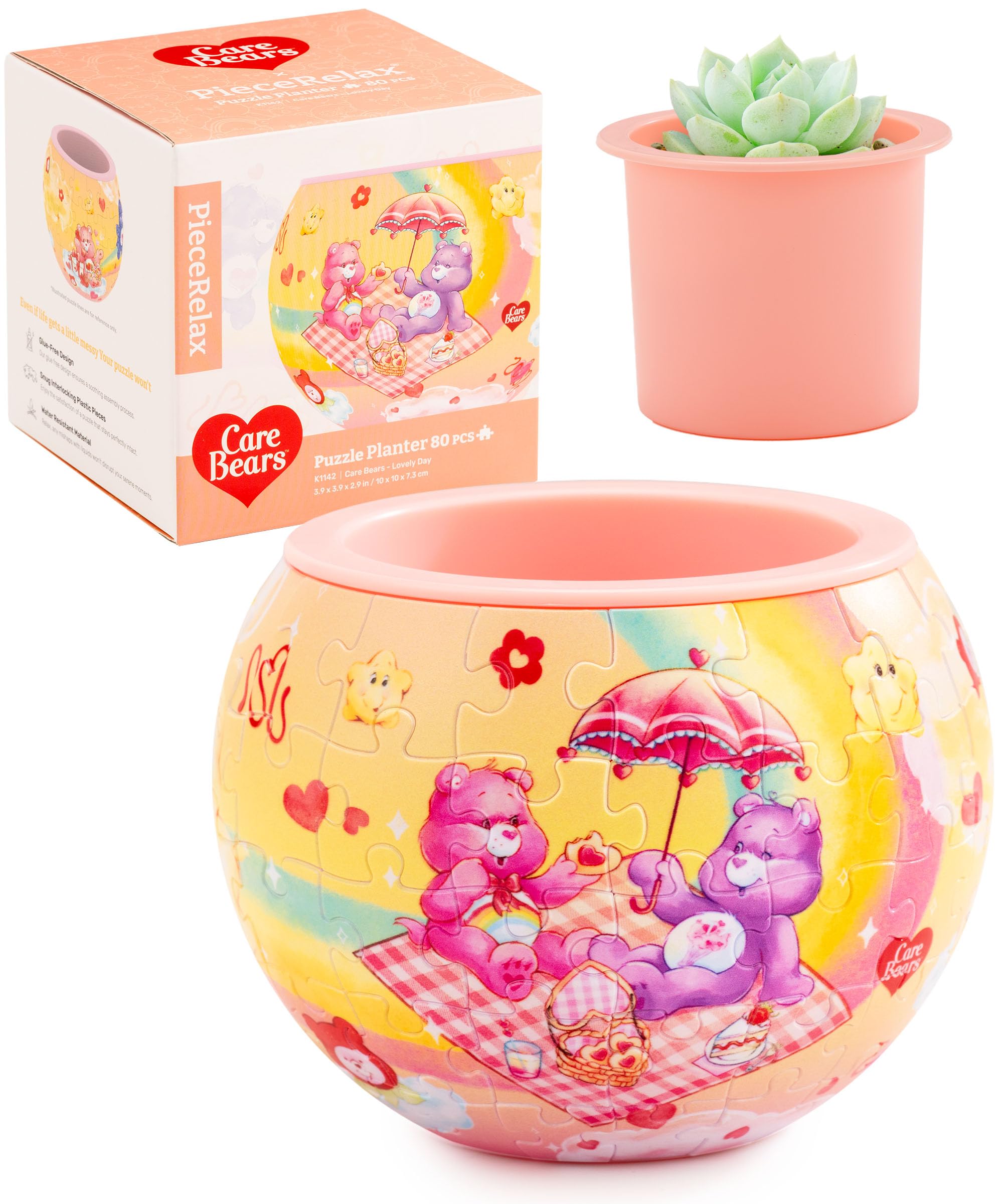 

PieceRelax 3D Plant Pot Puzzle Day Gift Care The Exciting Days Plastic Jigsaw Puzzle Houseplant Indoor Use Gift Pen Holder Candy Tin Interior Decor