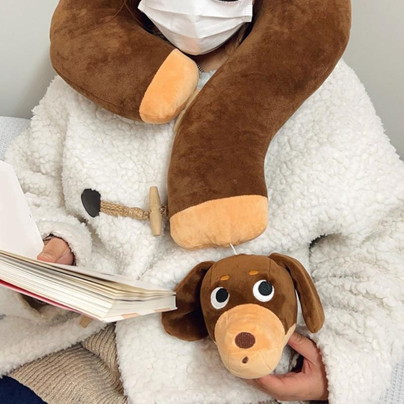 Flexible Shape Cushions Pillow,Soft Cotton,3D Question Mark Pillow Neck Pillow Neck Relief for Office Travel Use