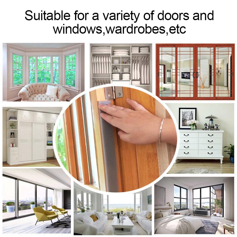 2M Wearable Sliding Window Weather Strip Soundproofing Foam Door Bottom Seal Tape Dustproof Self Adhesive Window Gap Hardware