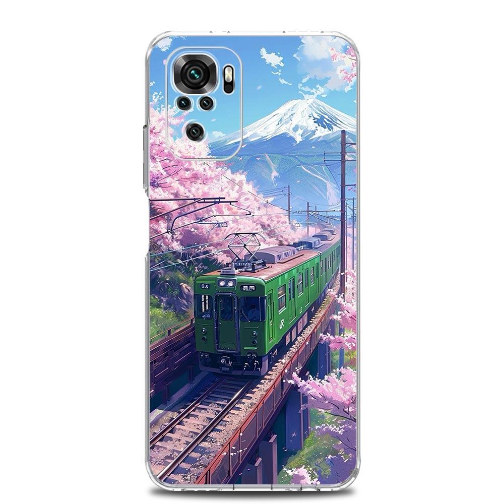 Japanese Landscape Soft TPU Phone Case For Xiaomi Redmi Note 15 14 13 12 4G 10 11 Pro Plus 5G 14C 13C 12C 10C 9A Cover