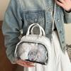 PU Japan Style High Capacity Transparent Ita Bag PU Casual Leather Handbags Square JK Bag Creative Gift