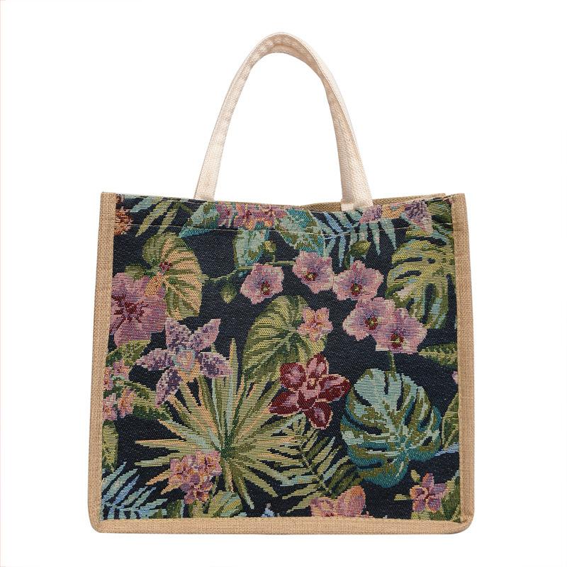 2025 New Linen Tote Bag Tote Bag Going Out Shopping Bag Canvas Large Capacity Women's Bag