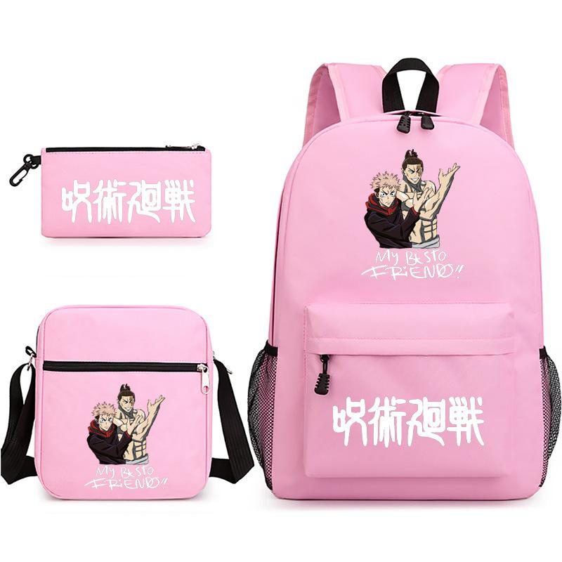 Σετ σακιδίου πλάτης Jujutsu Kaisen τριών τεμαχίων με στάμπα έναστρου ουρανού