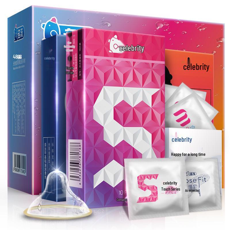 Celebrity Extra Lubricated G-Spot Ribbed Ultra Thin Small Condoms