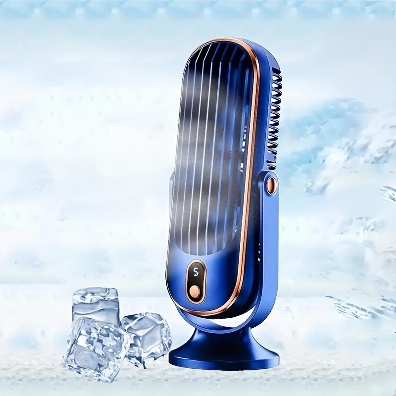 1pc, Rechargeable Portable Fan, Large Battery Dual Motor Home Compact Air Cooler, 5 Speed Air Cooling Fan 720° Surround Blower