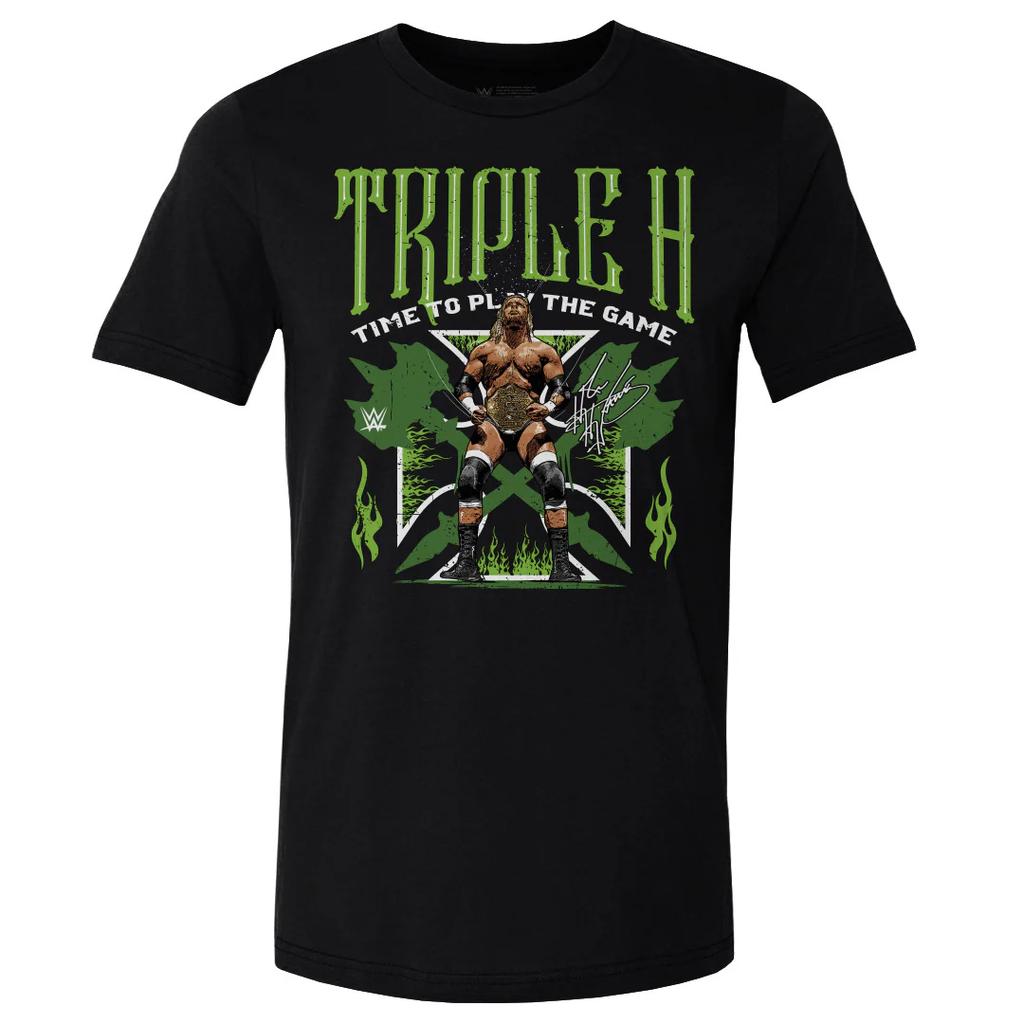 2025 High Quality Classic Summer Men's Print Wrestler Triple H T-Shirt Men's Street Sports Top Street Sports Plus Size Top