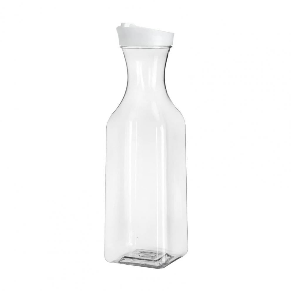 1500ml/50oz Juice Water Bottle Leakproof with Flip Top Square Juice Container Plastic Water Bottle for Cold Drinks/Juice Milk
