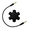 5 Port 3.5mm Music Splitter Adapters For Multiple User Listen Fast Speed Signal Transfer Flexible PVC Cable Construction