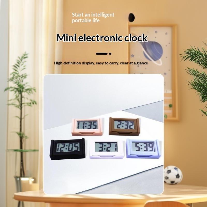 Mini Digital Clock Large Screen Car Dashboard Electronic Clock Self-Adhesive Mini Clock Car Clock For Truck Dashboard