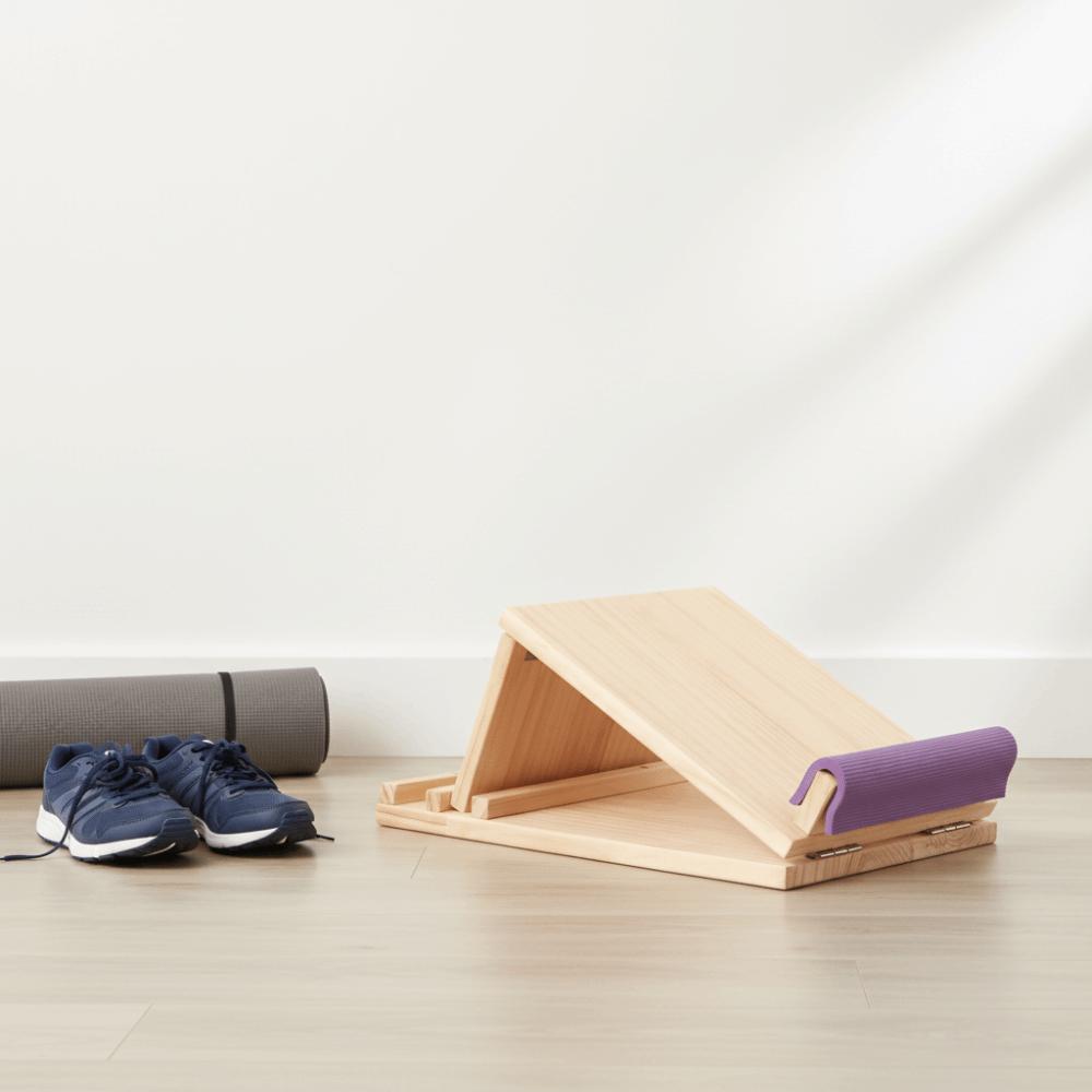 Body Pedal Folding Lacing Plate Solid Wood Calf Stretching Plate  Fitness Training