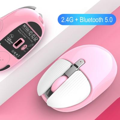 Dobíjecí bezdrátová Bluetooth 2,4 GHz tichá myš pro domácí kancelář Počítačové příslušenství
