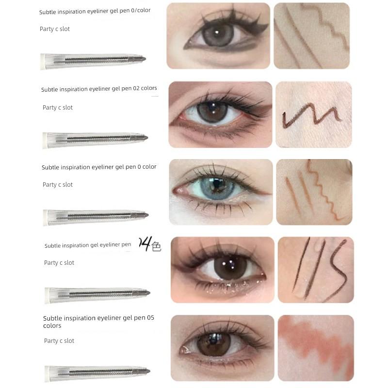 The Pinkish Color That Won'T Get Dirty! Rose Pink-Brown Eyeliner Gel Pen for Lower Eyelids and Aegyo-Sal, Long-Lasting, Waterproof, and Smudge-Proof