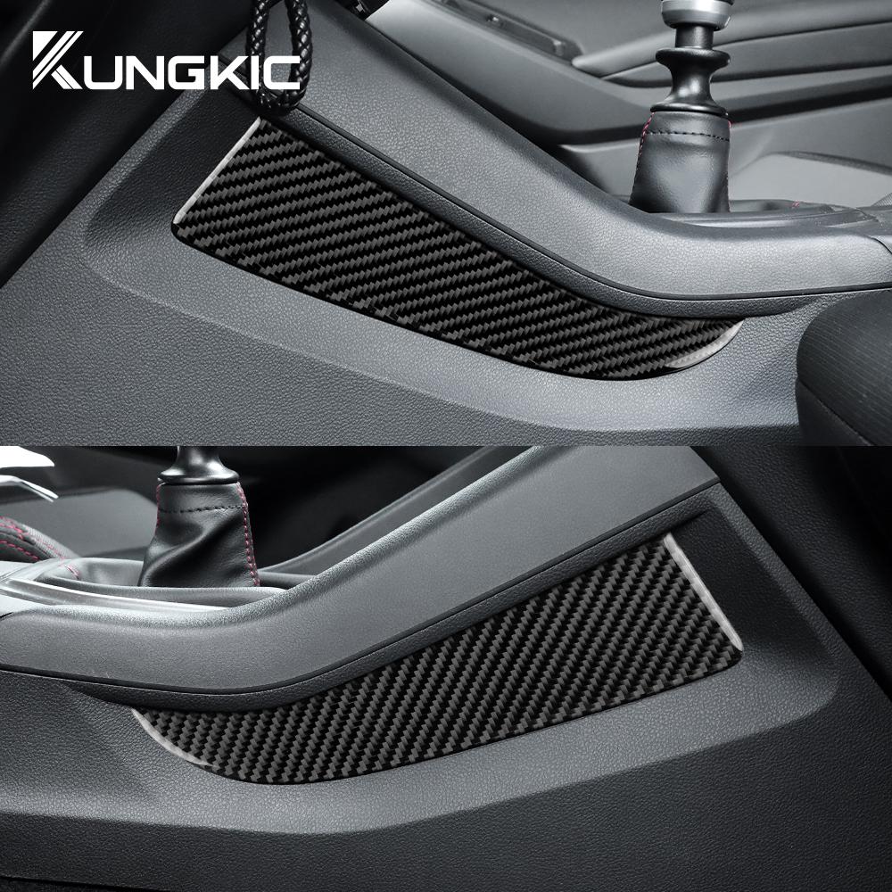 Real Soft Carbon Fiber Car Center Control Gear Side Sticker For Subaru WRX VB/WRX STI 2022 2023 2024 2025 2026 Interior Trim