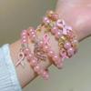 Red Ribbon Breast Cancer & AIDS Awareness Jewelry Set: Necklace, Nurse Bracelet, Badge