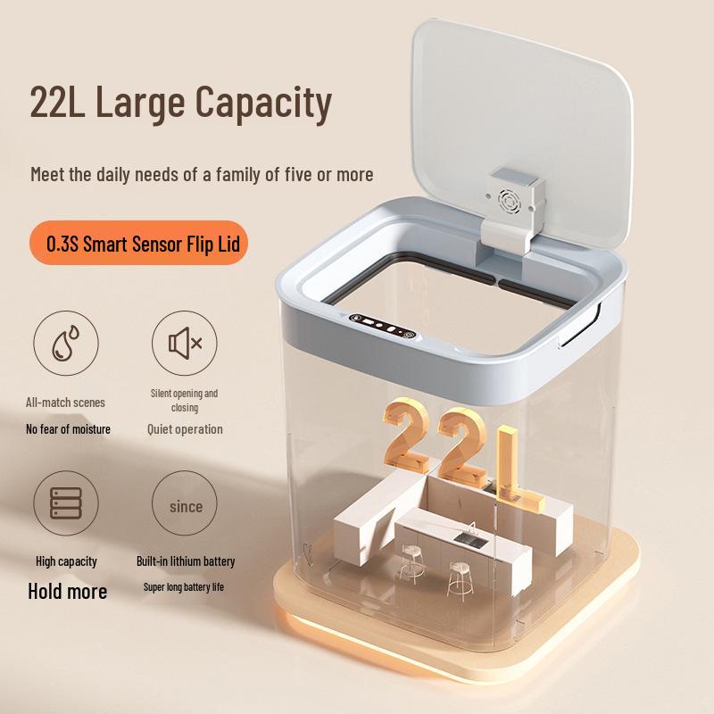 2025 Smart Induction Trash Can: Automatic, Hygienic, Light Luxury Design for Home