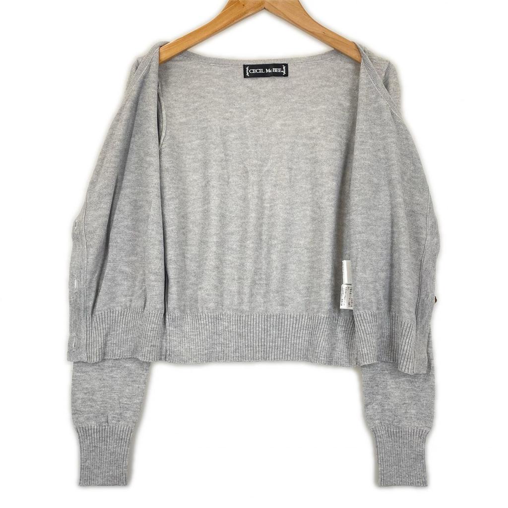 CECIL McBEE Plain cardigan gray Women M used