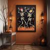 Halloween Gallery Spooky Ghost Poster Drinking Skeleton Art Print Scary Pumpkin Canvas Painting Wall Picture Living Room Decor