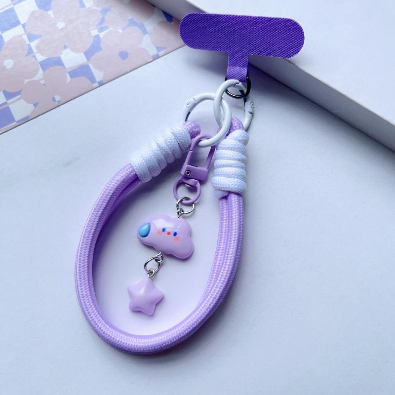 1 Piece Camera Package Lanyard Fashion Cloud Cell Phone Lanyard Keychain Handmade Bowl Rope Cell Phone Cases Pendant