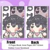 Double Sided Pattern Rubber Cover Notebook A5 Size 72 Sheets Notebook, Waterproof Diary Horizontal Lined Notebook