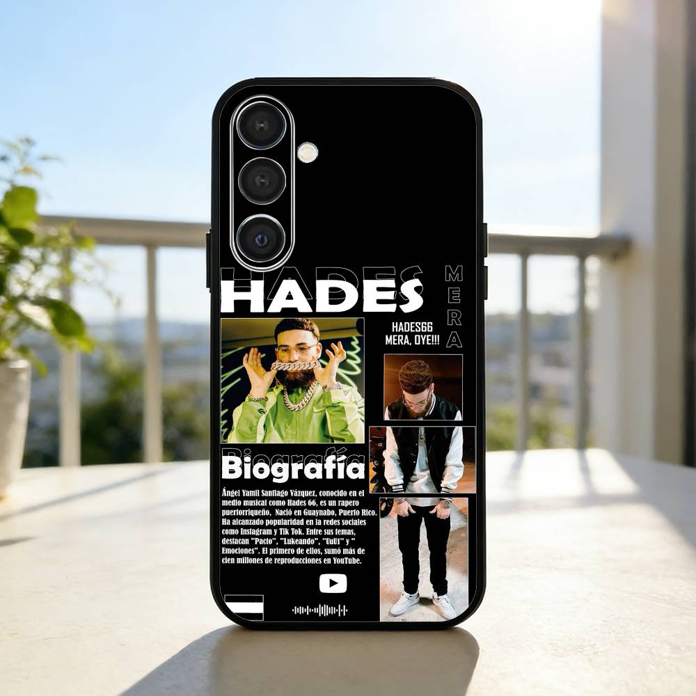 Rapper H-Hades 66 Phone Case For Samsung A73,A21s,A22,A31,A32,A52,A53,A71,A80,Soft Black Shell