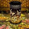 Solar Lantern Outdoor LED Hanging Solar Light Hollowed Out Garden Decor Outside for Patio Yard Porch Iron