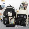 Schoolbag Korean Version Ins Small Fresh Girls Backpack Versatile Backpack Cute Transparent Bar Pain Bag Primary and Secondary School Schoolbag