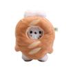 New Design Bread Series Cartoon Plush Doll Multicolor Bear Rabbit Plush Toy 10CM Stuffed Hanging Fluffy Animal Pendant