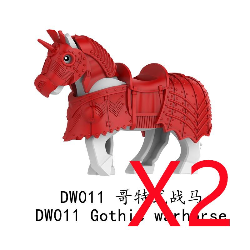MOC Mediaeval Times Building Blocks Orc Mounts Wolf Flags Army Soldiers Character Accessories Bricks Animal Toys Gifts R064 DIY