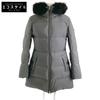Domestic Regular 29E117 Fur-lined Triangle Logo Down Jacket Coat 40 grayUsed