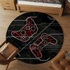 1pc Gaming Controller Round Chair Mat Office Area Rug - Non-Slip, Floor Mat for Office, Bedroom, and Indoor Decor P127266