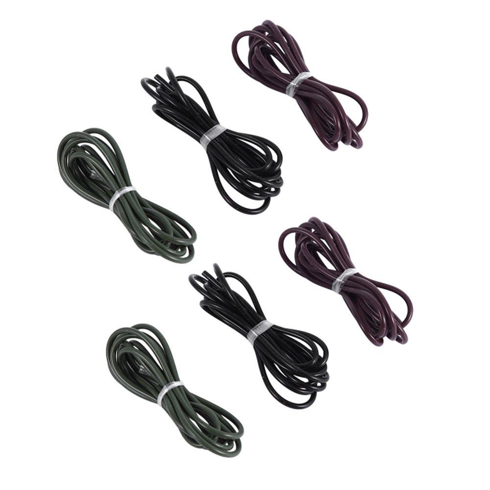 6PCS Silicone Carp Fishing Tube Sleeve Anti-Tangle 3 Colors Fishing Tube Sleeve 1m Lenght Fishing Lines Tube Sleeve Bait Fishing