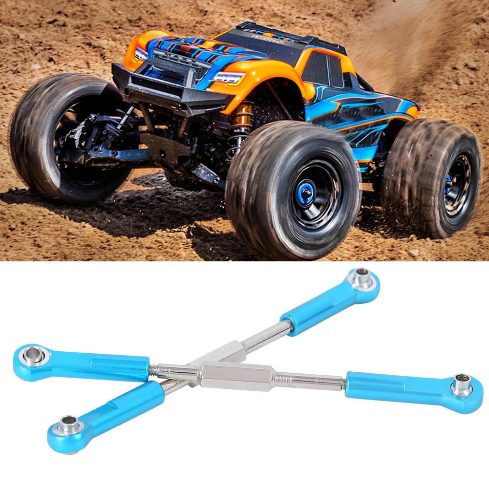 1 Pair Aluminum Alloy Metal Tie Rod RC Accessory Fit for HSP 94762 94763 1 8 RC Car Blue