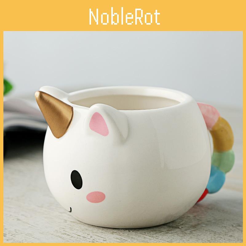 Hitzebeständige Cartoon Einhorn Keramiktasse Perfekt für Milch und Kaffee
