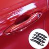Matte Black Outer Door Handle Cover Trim For Alfa Romeo Giulia /Stelvio 2017-20
