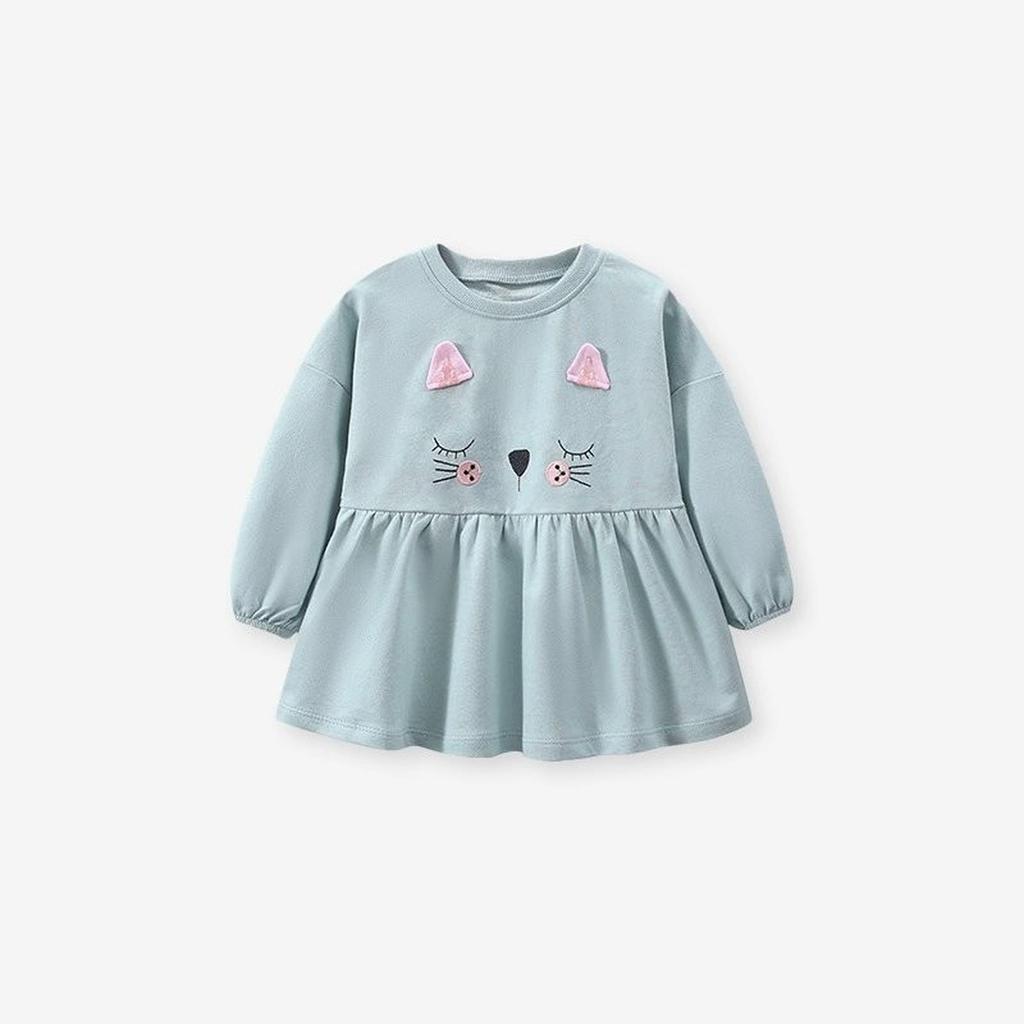 Cute Long Sleeve Cartoon Kids Set - Casual T-Shirt Outfit