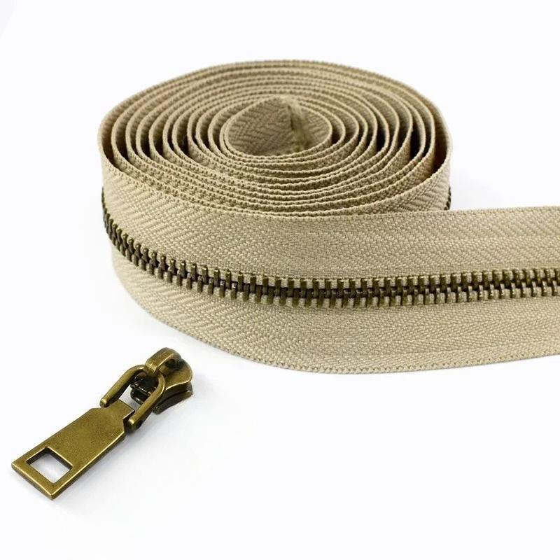 1/2/3/5M Meetee 5# Rollen-Metallreißverschlüsse mit Schiebern Tasche Schuhe Jacke Dekor Verschluss Reißverschluss nach Metern DIY Reparatur Nähzubehör