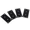 4PCS Smooth Surface Black Flat Mending Plate Stainless Steel, Metal 100 X 50 Mm Metal Bracket Fixing Joining Plate Desk