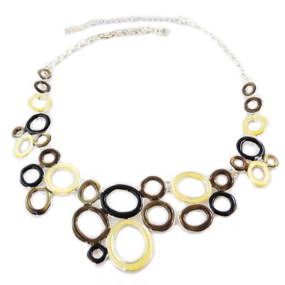 [H9022] - Designer Necklace 'Les Acidulés' Beige Brown