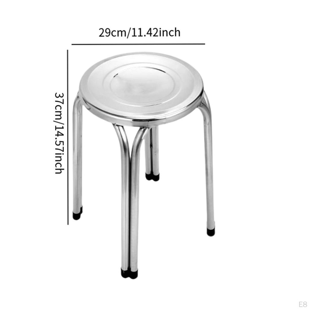Stacking Stool Classroom Stools Stainless Steel for Kids and Adults Round Metal Furniture