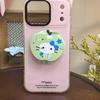 Film-Style Cute Cartoon MagSafe Magnetic Bracket with Strong Adsorption and Retractable Desktop Airbag for Trendy Females