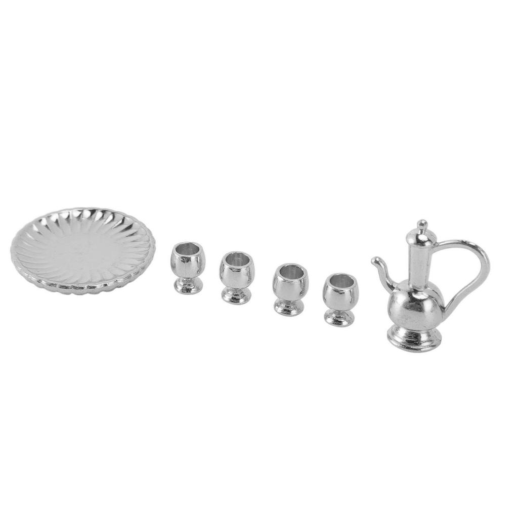 2 Sets 1:12 T Cup Set Light Luxury Exquisite Vivid Miniature T Cup Set for Accessories