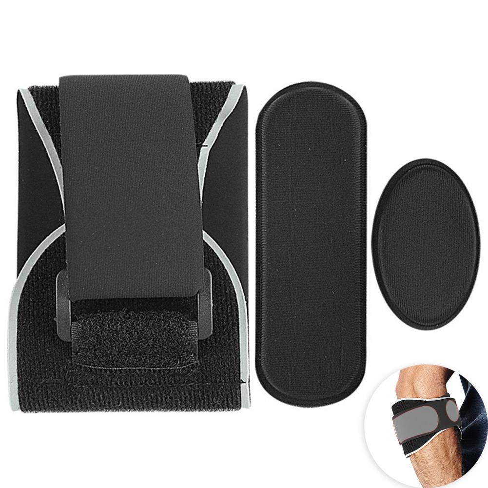 Tennis Elbow Pad With Compression Pad Fastener Tape Adjustable Strap Breathable Sweat-Absorbing Sports Fitness Elbow Guard