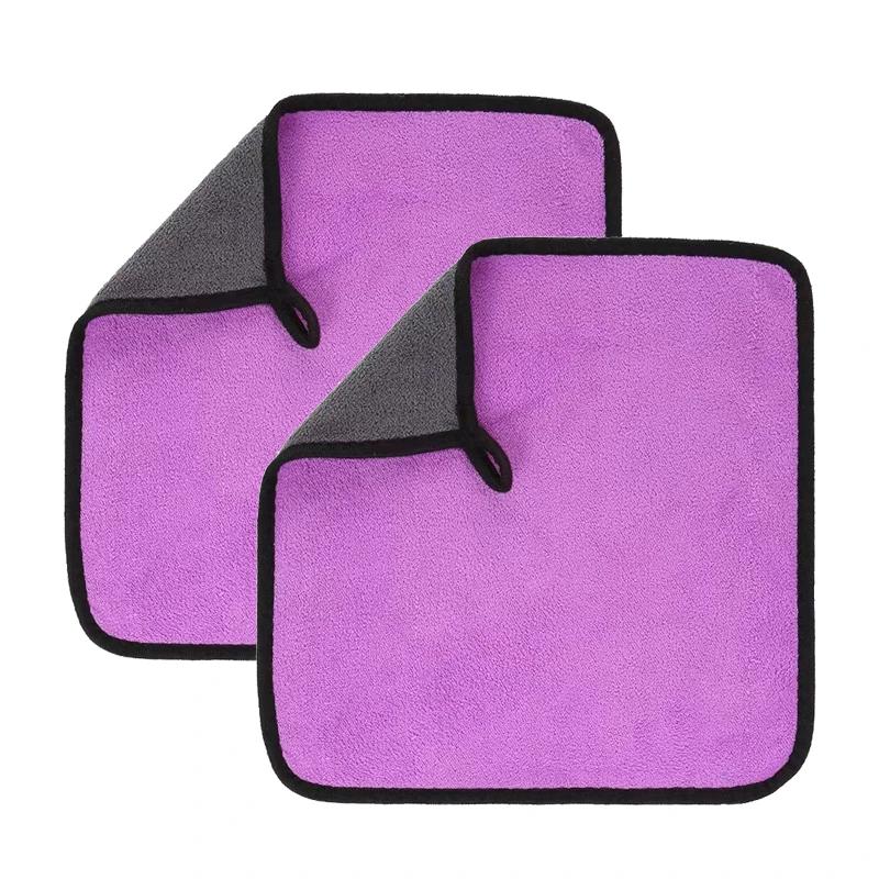 2 buc. Prosop de curățare din microfibră Îngroșați cârpă moale pentru uscare Prosoape pentru spălat auto, cârpe cu două straturi 30cmx30cm 30x40cm 30x60cm