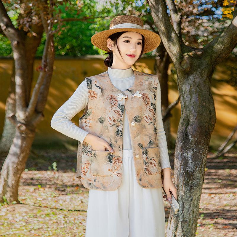 

2026 Women s Casual Mom Style Vest - Stylish Outerwear for Middle-Aged & Elderly Women, Spring Collection XL (95-110 Jin)