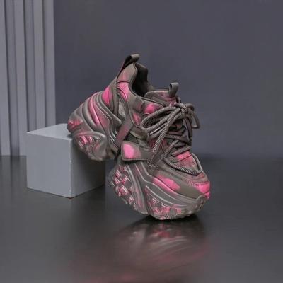 Fleece Erhöhende Dad Schuhe für Damen, Neue Atmungsaktive Weichsohlige Sport- und Freizeitschuhe