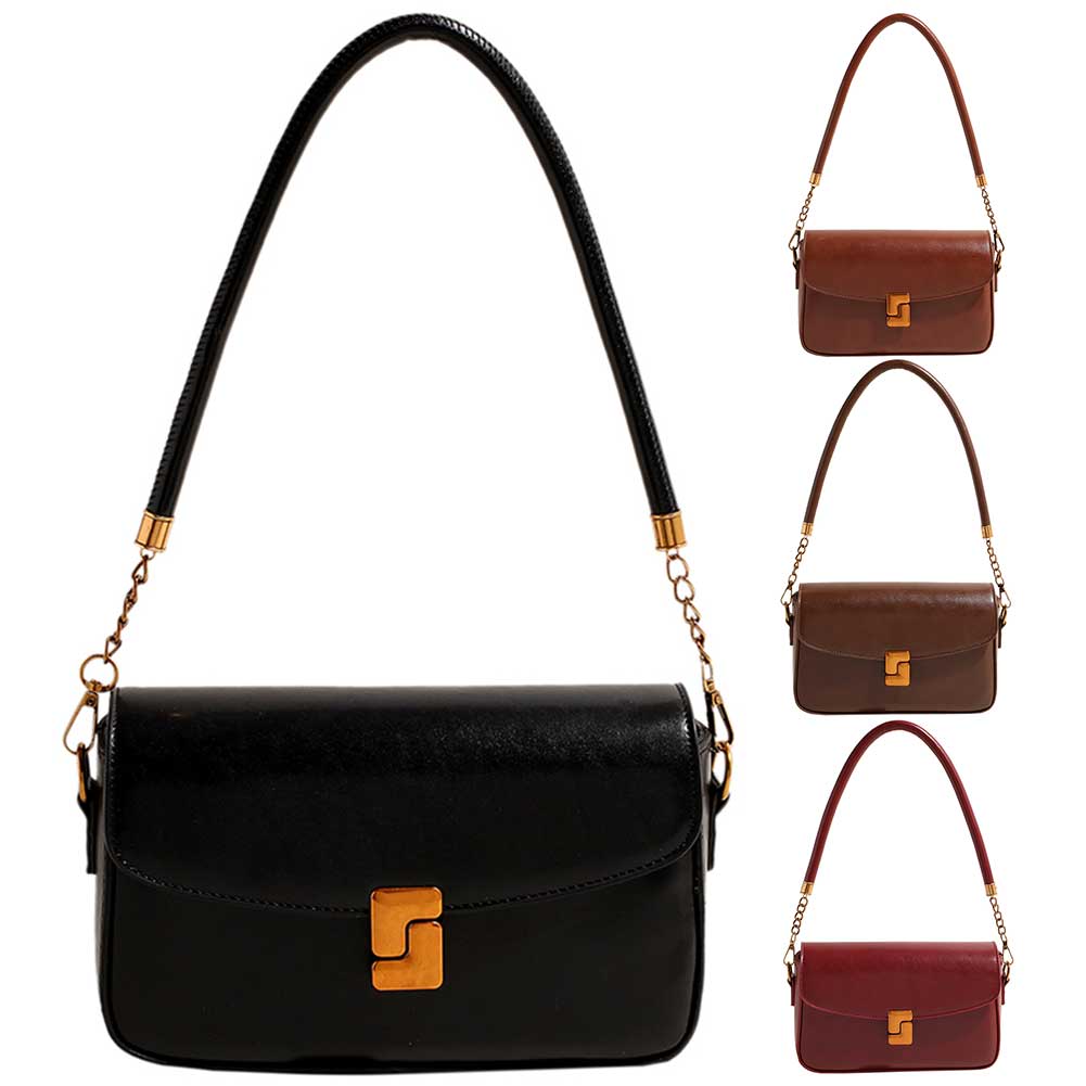 

Women PU Square Crososbody Bag Large Capacity Shoulder Bag Work Tote Bag Casual Handbag for Daily Office Use Solid Color Handbag