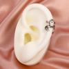 Silver Tone Frog Ear Cuff, No-Piercing Climber Frog Ear Wrap Clip for Women