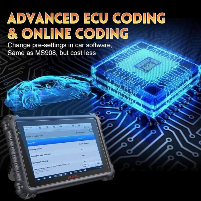 Autel MaxiCOM MK906 Pro Valise de Diagnostic Codage ECU, Bi-directionnel 36 Services Identique à MS906 Pro/Maxisys Elite