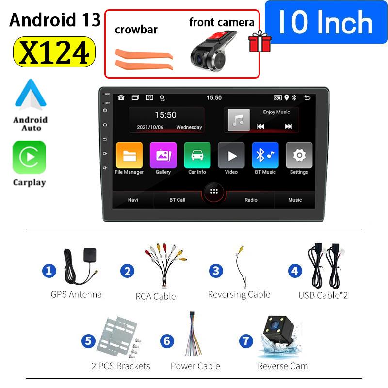 7/9/10Inch Car Radio Wireless Carplay Android Auto Stereo Receiver Car Multimedia Rear View Camera Android 13 Car Accessories