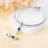 Original Copper Charms Luxury Blue Astronaut Pendant Yellow Stars Beads Fit Bracelet Diy Women Making Delicate Gift